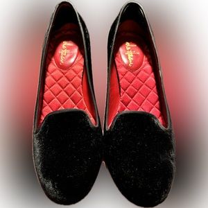 Cole Haan velvet block heels